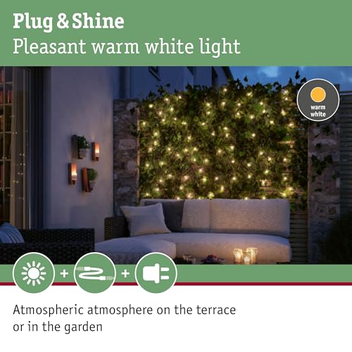 Paulmann 94558 Plug & Shine LED Outdoor Light Chain IP44 Warm White dimmable Black Plastic 3000 K - Image 3