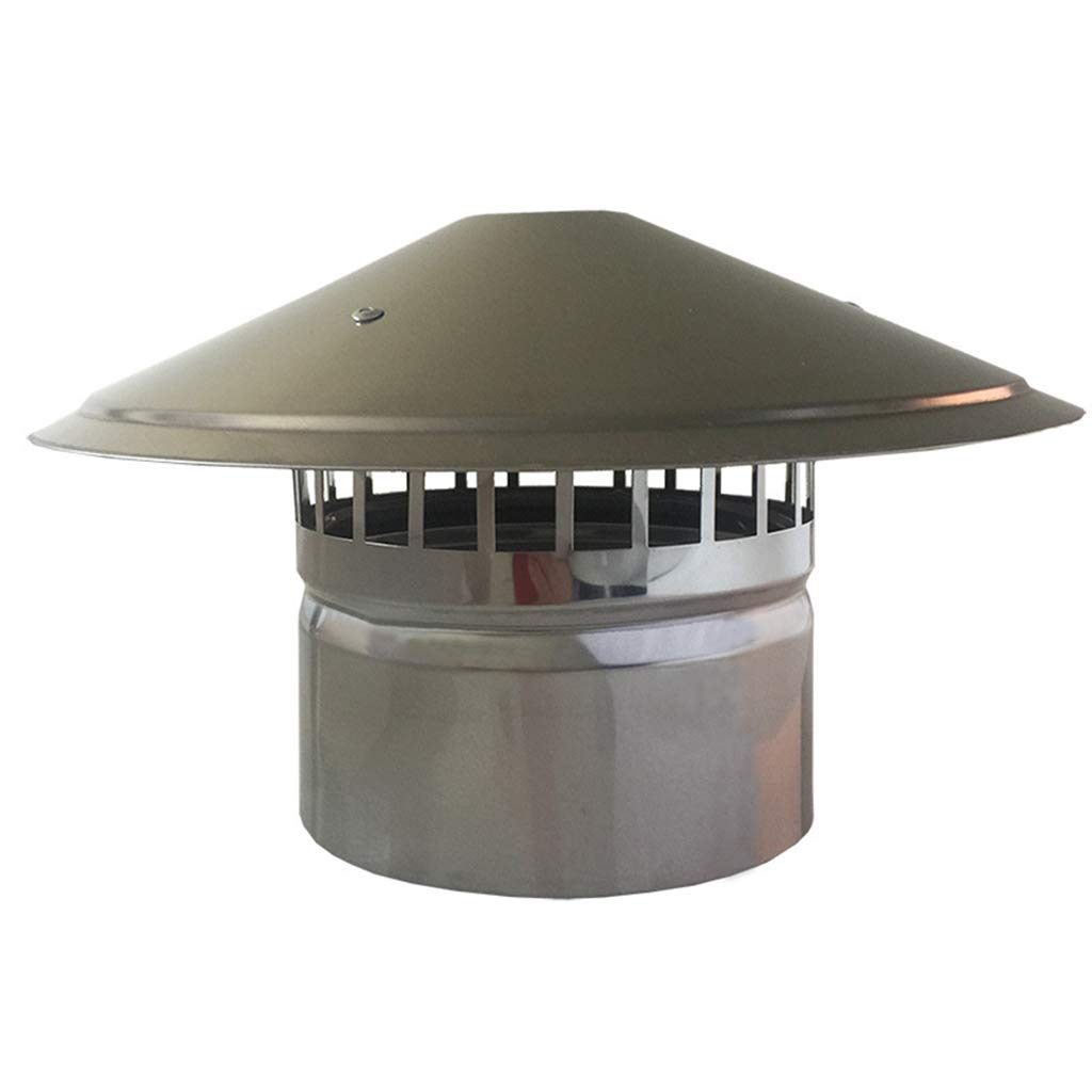 YFBCMXSKG Chimney Cover Cap,Anti Downdraught Bird Guard Top,Rain Snow Cover Protector Cap Pot, Suitable for All Fuel Types,Flue Protector,160mm/6.3Inch