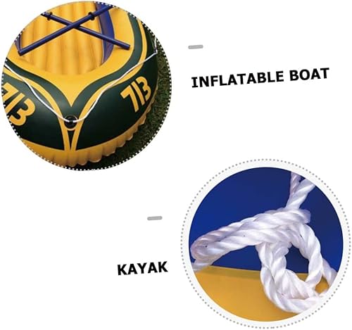 Miniatura 4 de Kisangel 1 juego de barco inflable portátil de pesca accesorios de kayak para canoa inflable, canoa inflable para 2 personas, barco de pesca, kayak,