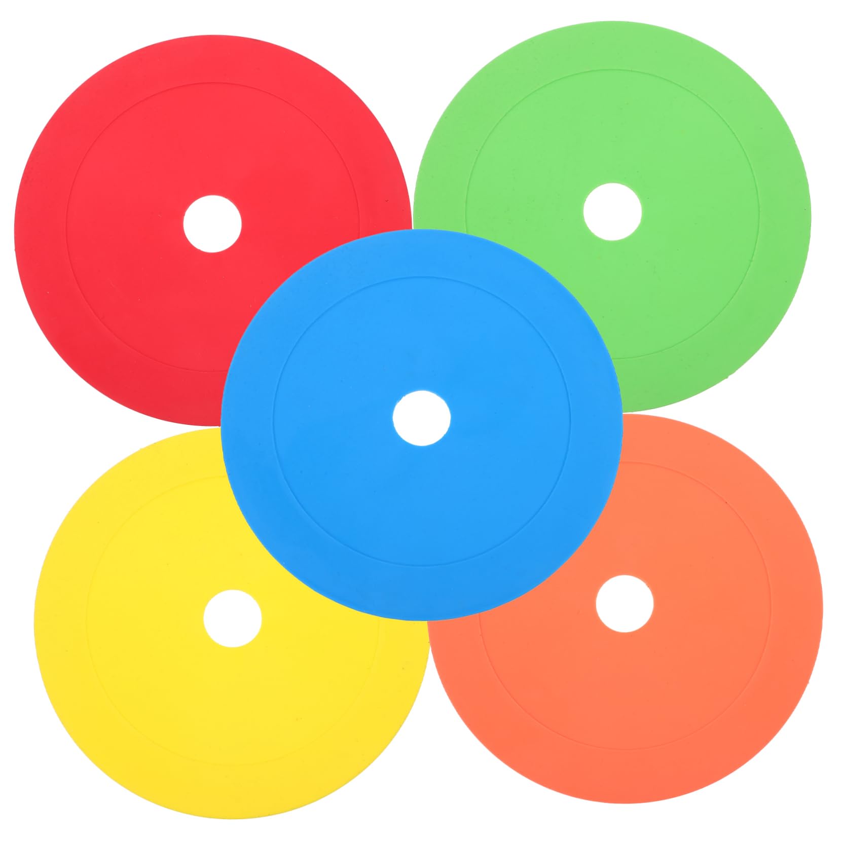Toddmomy 5pcs Soccer Training Sign Discs Flat Cones for Football Marking Durable TPE Material Non Fade Markers for Sports Training for and Athletes