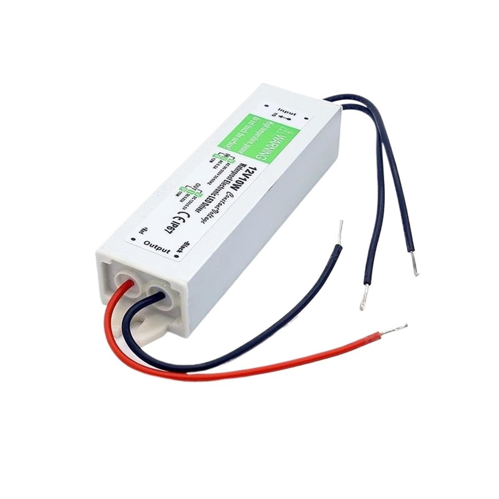 Alimentation LED 12V 10W étanche IP67 en aluminium pour éclairage extérieur de jardin