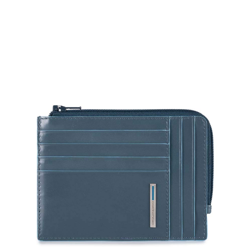 PIQUADRO Blue Square Portamonete, 12 cm | Protezione antifrode, Alloggio carte, Vani organizzati, Uso quotidiano