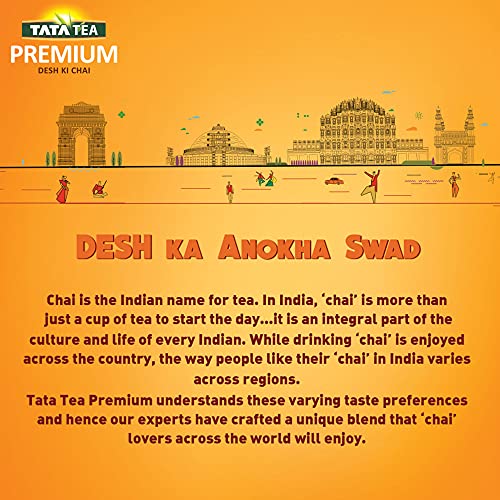 Tetley Usa Tata Tea Premium, Loose Leaf Black Tea, Premium Black Tea, 1Kg, (Tata_2_South) #TOP3