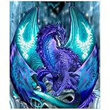 DIY 5D Diamond Painting Kits for Adults Crystal Rhinestone Embroidery Pictures Arts Craft for Home Wall Decor Full Drill (Flying Dragon)