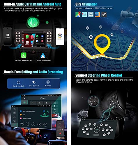 ERISIN Android 11.0 Autoradio Bluetooth GPS per