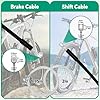 103-Piece Bike Cable Kit - Brake/Shifter Cables, Housing, Cutter & More
