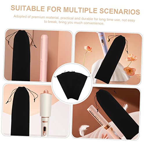 Bolsa para plancha y rizador de cabello Mikinona, resistente al calor, 5 piezas, tamaño portátil para viaje miniatura 5