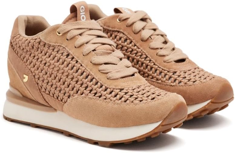 Highgate schoenen met sleehak van leer en netstof, Wit, 37 EU