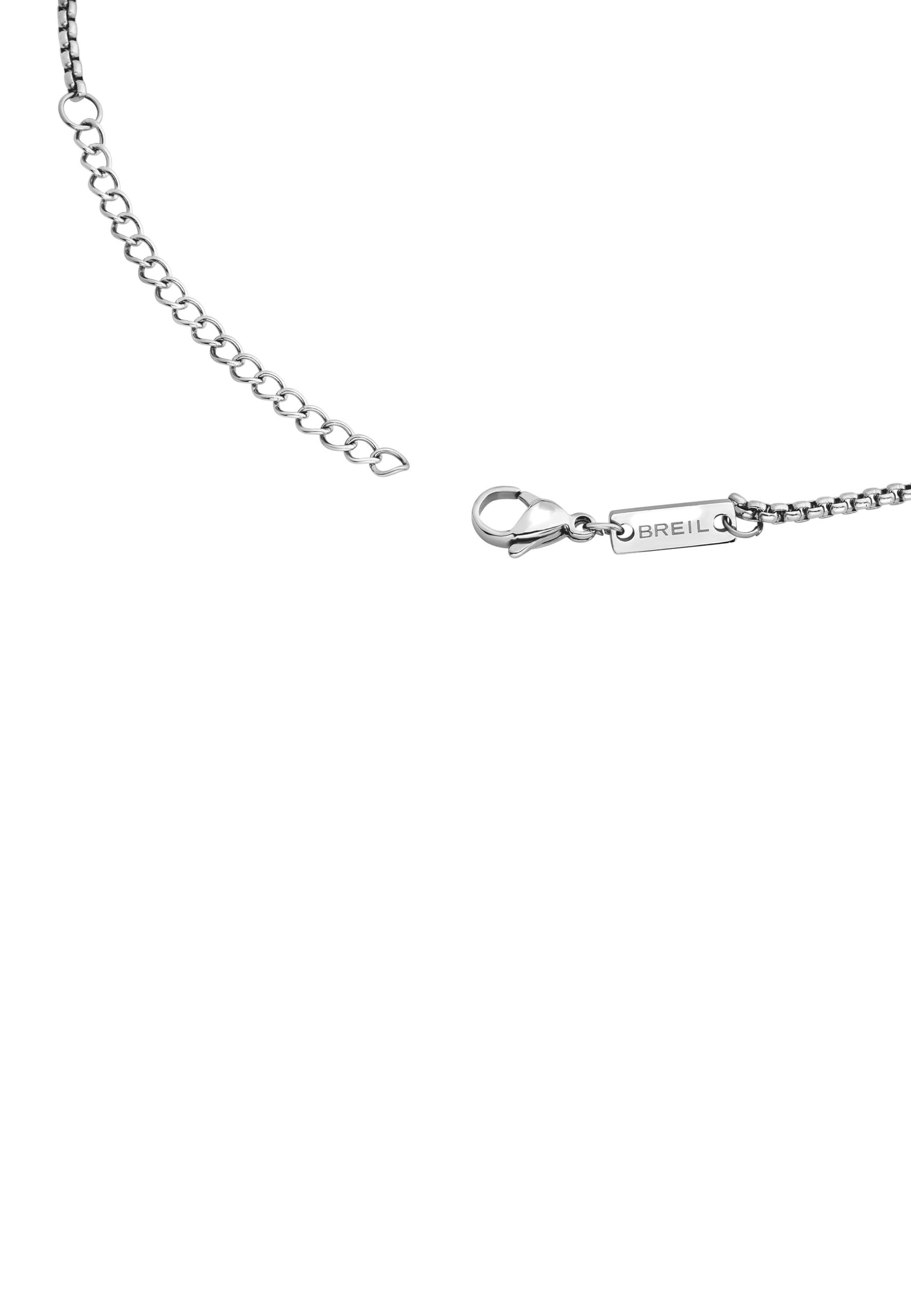Breil, Collezione Steel Core, Collana da Uomo in Acciaio con Pendente a Croce, Finitura Bilux, Lunghezza Regolabile Fino a 47 cm