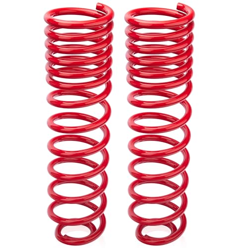 Image of 2PCS 1 inch-3.5 inch Lift Rear Heavy Duty Coil Springs for 2009-2018 Ram 1500 2WD 4WD with Extra 35% Load Capacity (Red)