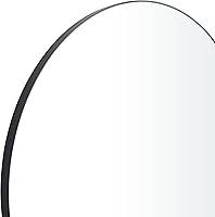 Vista 118 de Deco 79 Espejo de pared simplista de madera con marco minimalista fino, 24 x 1 x 24 pulgadas, blanco