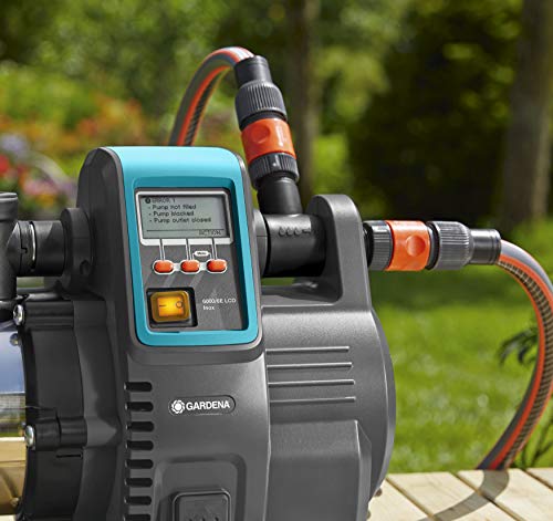 Gardena Premium Hauswasserautomat 6000/6E LCD Inox: Hauswasserpumpe mit 6000 l/h Fördermenge, 1300...