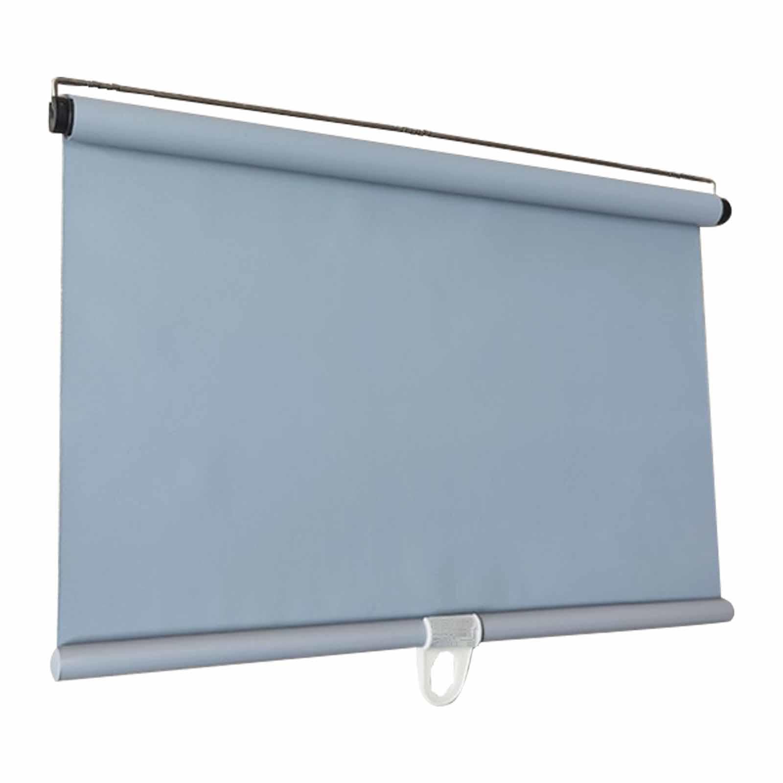 Tenda a rullo oscurante, senza trapano, portatile, leggera, con ventosa, colore grigio, 140 x 200 cm, ideale per uso domestico e ufficio