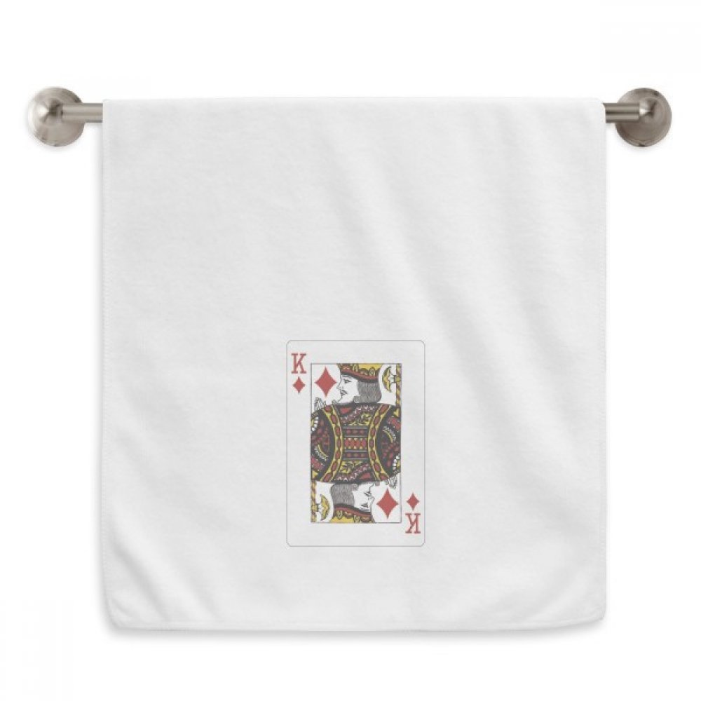 Serviette débarbouillette Diamant K Cartes à Jouer pour visage doux blanc