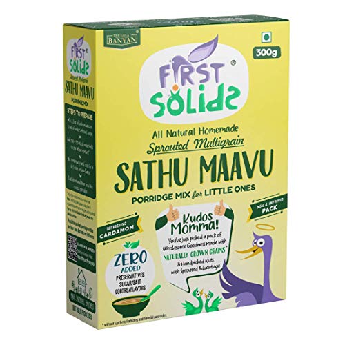 First Solids Sprouted Multigrain (Sathu Maavu) Porridge Mix Homemade Natural Wholesome Food – 300g
