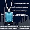 Gem Stone King 9.72 Cttw Swiss Blue Topaz and White Topaz Pendant Necklace For Women | 925 Sterling Silver | Gemstone November Birthstone | Emerald Cut 14X10MM | With 18 Inch Silver Chain #1