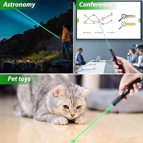 Image of Keiko Multipurpose Green Laser Light Pointer | Long-Range Beam Lazer Light Pen for Party, Disco Light Adjustable Mode, Suitable for Presentation, Camping, Hiking & Outdoor Use