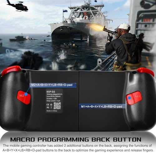 Controlador de juego inalámbrico para iPhone/Android/PC, Arvin Bluetooth Mobile Gamepad Joystick para iPhone 14/13/12/11, Samsung, Xiaomi, Huawei,con botón programable M1/M2 - Juego directo - imagen 8
