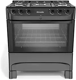 Fogão Mueller 5 Bocas Preto Fosco MFI5BC - Bivolt