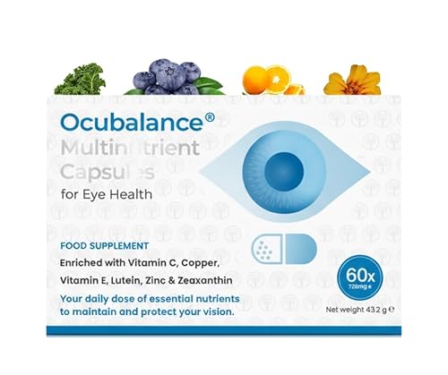 Ocubalance Eye Health Capsules – 60 Capsules | Lutein, Zeaxanthin, Zinc & Antioxidants | Vision Support Supplement for Screen Fatigue, Eye Strain & Blue Light Protection