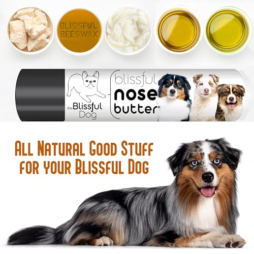 Image of The Blissful Dog Australian Shepherd Nose Butter for Dry, Cracked Skin, Lick-Safe Dog Nose Balm with Moisturizing Shea Butter, Almond, Olive, and Essential Oils, Pet Supplies, Uncented, 0.15 oz.
