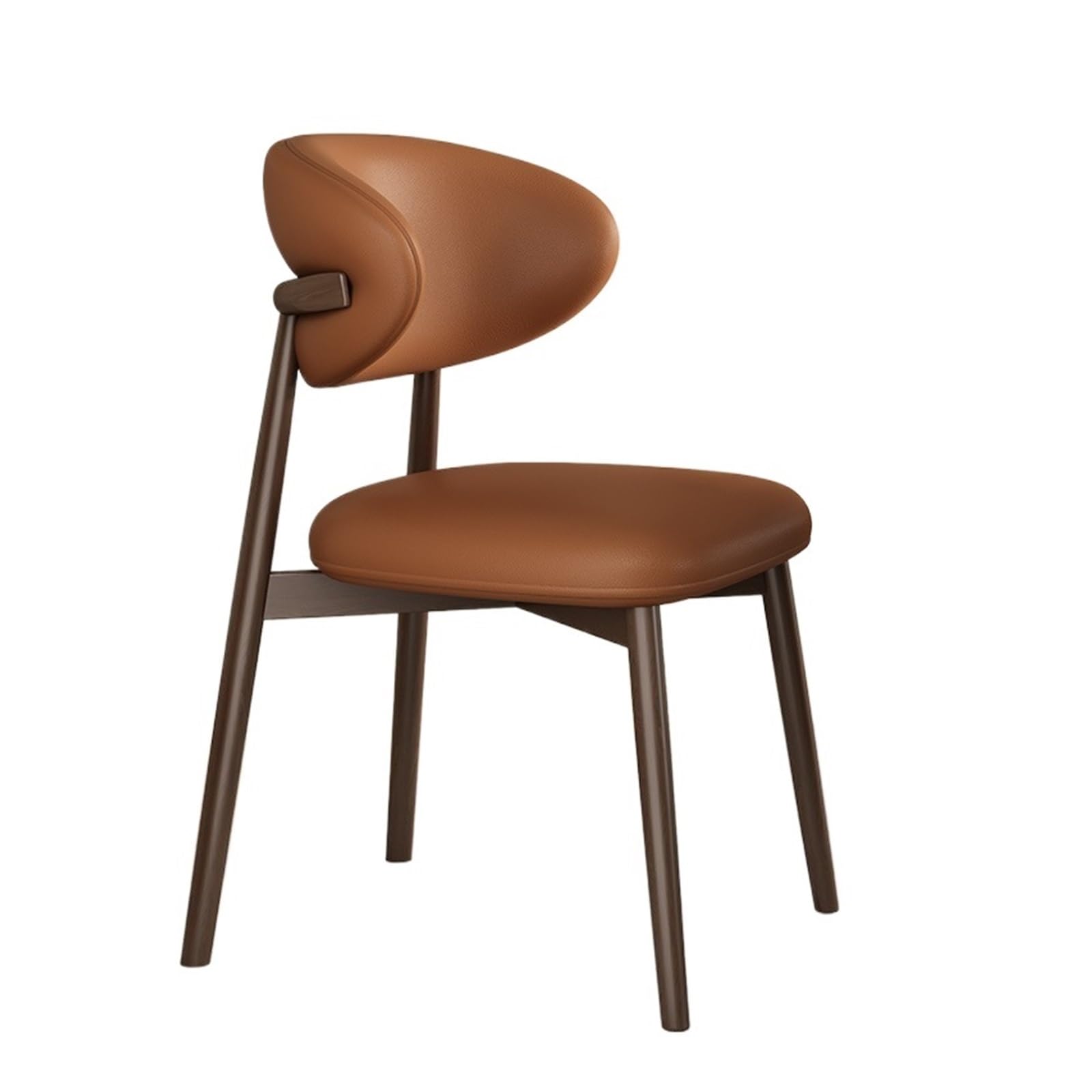 T2H9B5V4G8 Dining Chairs Dining Chairs, Armless Dinner with Backrest, Modern Kitchen Room Chair with Metal Legs for Home(Dark brown)