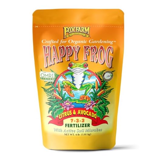 FoxFarm Happy Frog Citrus & Avocado Fertilizer – Formula for Lemons, Oranges, Avocados & More, NPK 7-3-3 (4 lb Bag)
