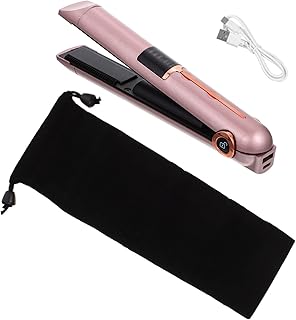 HONMEET Ferro De Ondulação De Cabelo Portátil Ferro Liso Modeladores De Cabelo Alisador De Barba De Cerâmica Anti Escaldadura Alisador De Cabelo De Viagem Mini Ferro Sem Fio Pro