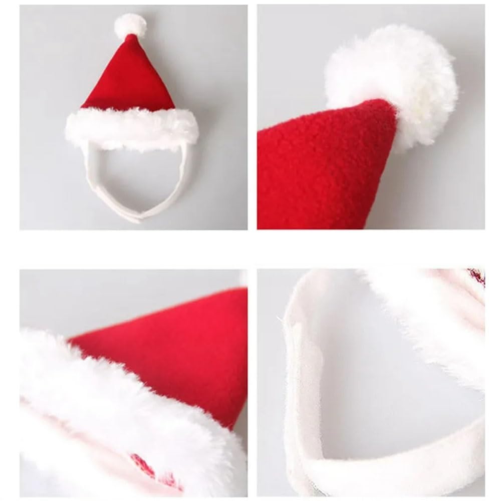 Conjunto De Gorro Navideño For Mascotas, Conjunto De Bufanda Y Gorro Navideño For Gatos, Ropa Navideña For Cachorros Y Perros, Disfraz Navideño De Papá Noel For Mascotas, Conjunto Rojo De Papá Noel De