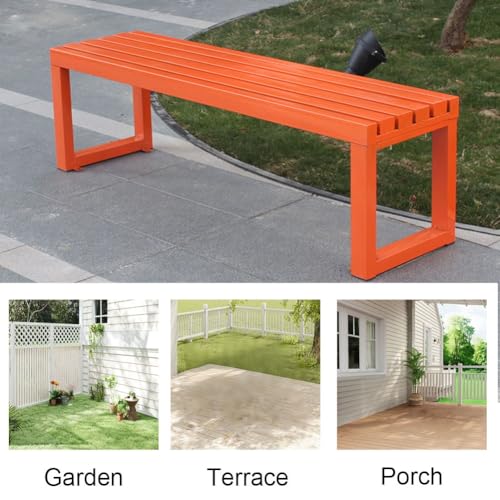 Banc d'extérieur en métal résistant aux intempéries pour terrasse - 8