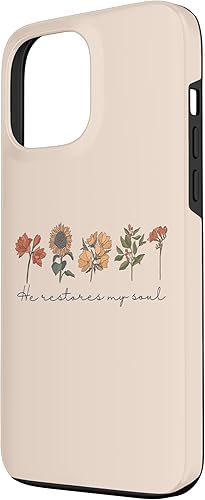 Miniatura 2 de Funda para Biblia para iPhone 13 Pro Max Psalm 233 He Restores My Soul Scripture Christian
