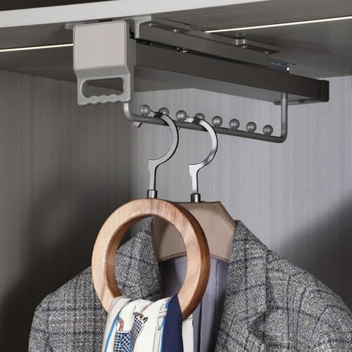 Perchero de colgilla de ropa retráctil de armario telescópico extensable LWX 3