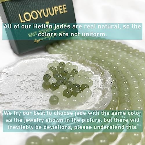 Green Natural Jade Necklace, Leaf Shape Pendant for Her, Jade Jewelry for Women Lucky Gifts for Girls Women (925 Sterling Silver with Gold Plated) - Image 7