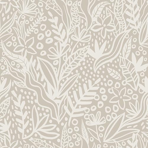 xupingjiti Papel pintado autoadhesivo con flores, hojas de acuarela y flores, papel de pared, lámina autoadhesiva, vintage, lámina decorativa para muebles, lámina adhesiva de vinilo de PVC