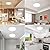 BrightHome 250W Equivalent 12in LED Flush Mount Ceiling Light Fixtures 24W, 3000K/4000K/6500K Adjustable, Slim Dimmable Ceiling Lamps, 2400LM Modern Round Flat Lights for Kitchen Hallway White 2 Packs