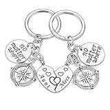 2PCs Aunt Gift From Niece Aunt Niece Matching Heart Keychain Niece Gifts Long Distance Relationship Keyring