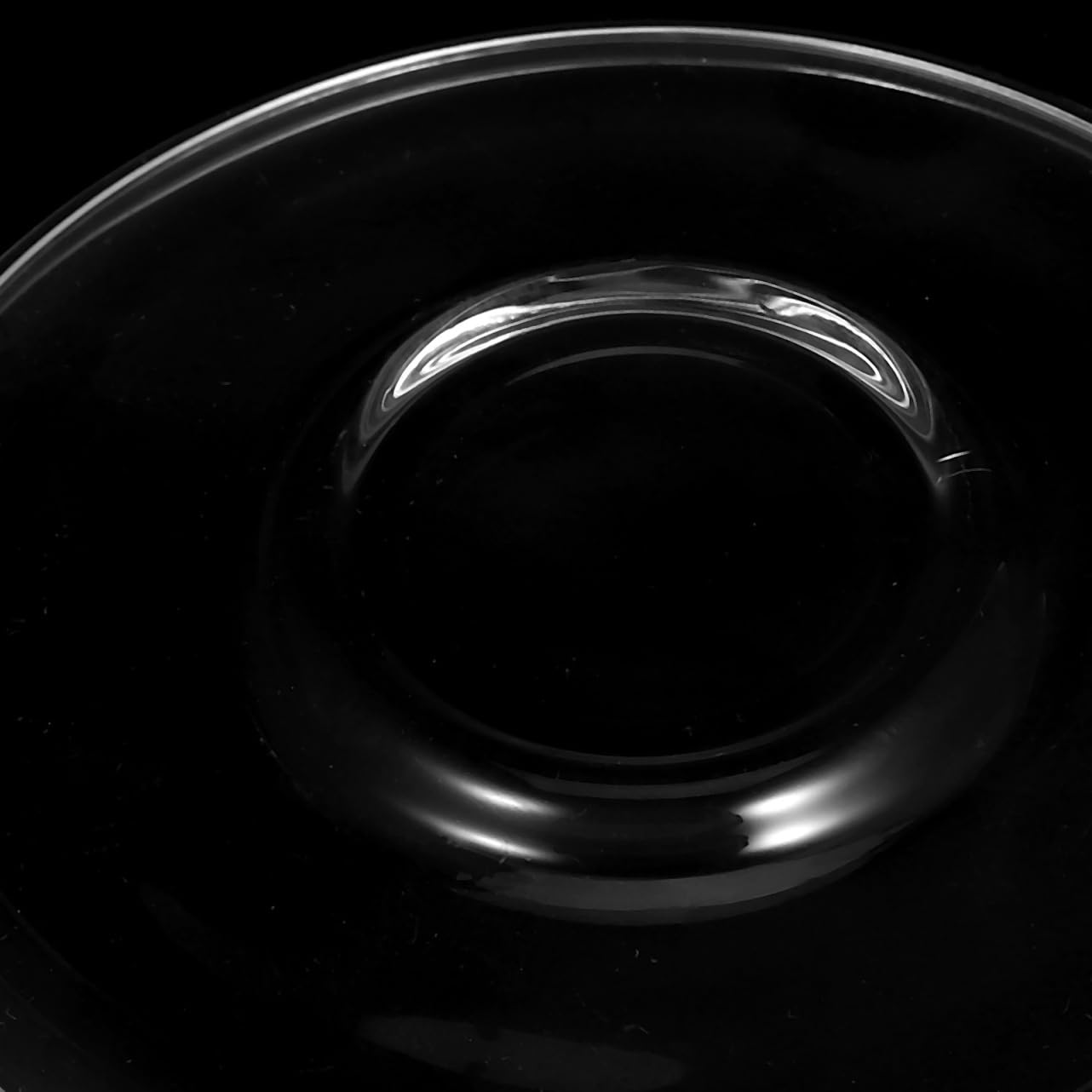ULTECHNOVO 6 sottobicchieri decorativi in vetro trasparente, set di piattini rotondi per tazze da dessert snack, protezione da tavolino dal design elegante