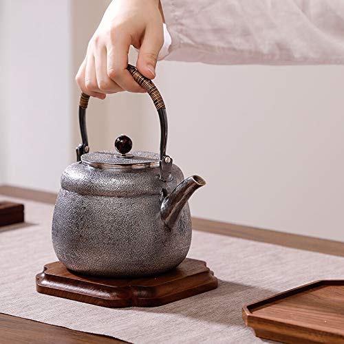 No-Branded Teiera d'Argento hkrstssxj Acqua Calda Teakettle Pot Mano Domestica Teiera Set Sterling Silver Tea Service… - immagine 6