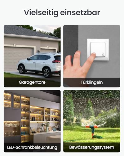 SwitchBot Wlan Schalter kompatibel mit Alexa/Apple Home/Google Home/Matter(Hub erforderlich), Leistungsmessendes Relaisschaltmodul mit integriertem Bluetooth Repeater und Trockenkontakt, 2,4 GHz, 16A