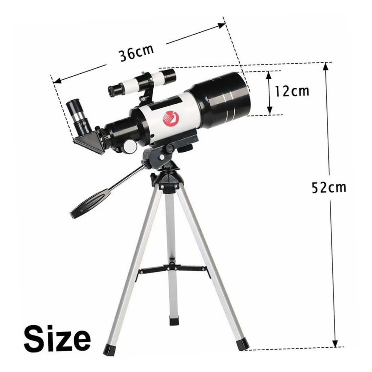 Kichvoe Astronomico Treppiede e Telescopio Rifrattore Professionale 150x Alta con Lega di Alluminio, Trasparente Trasmissione Telefono Camping e Osservazione Lunare