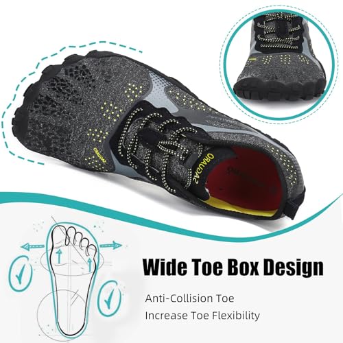 Image of SAGUARO Womens Mens Barefoot Shoes Minimalist Trail Runner Wide Toe Box Zero Drop Outdoor Cross Training Shoe