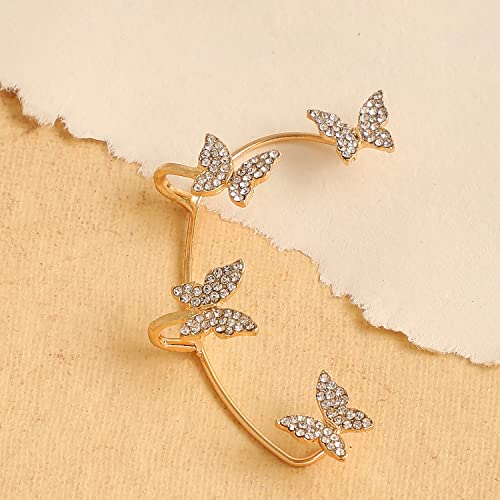 Image of SOHI Designer Cuff Earrings for women & girls, cute earrings for girls, fancy earrings for women stylish, fashion jewellery for women, Light Weight stylish, Cuff Earring, One Ear Cuff, Ear wire