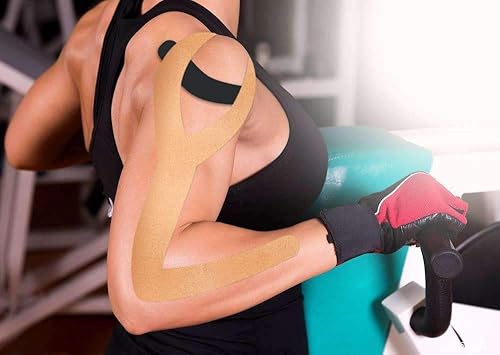 Miniatura 2 de Deilin Cinta de kinesiología, cintas deportivas terapéuticas elásticas para rodilla, hombros y codos, cinta corporal para levantar y levantar pesas,