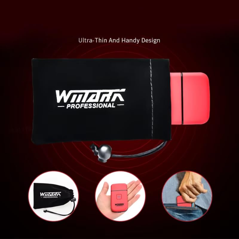Image of WMARK NG-7901 Professional Barber Shaver Ultra-Thin Design 8800 RPM Motor Cord /Cordless Operation, Convenient Charging Features for Precise Grooming. Extra Blade set, Travel Pouch included, Model 25