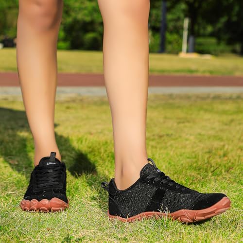 Image of UBFEN Womens Barefoot Shoes Mens Wide Toe Box Zero Drop Minimalist Sneakers | Laces Up, Lightweight, Breathable, Comfortable, Suitable for Walking, Travel, Light Hiking, Trail Running, Tennis, Daily Wear
