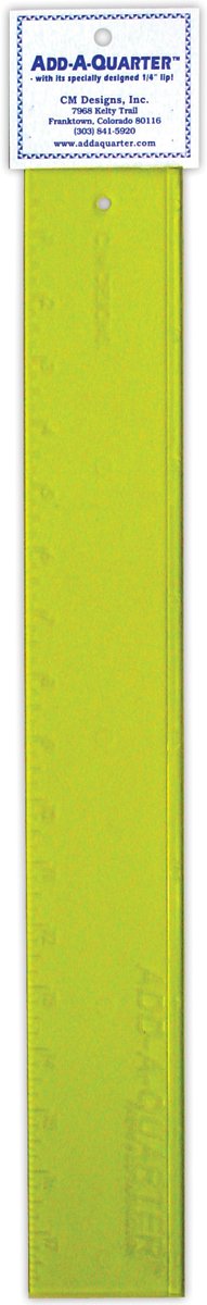 HORLAT CM Designs Add-A-Quarter Ruler, Yellow