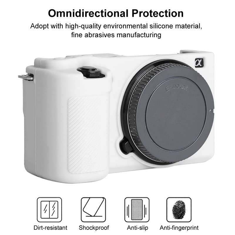 Image of Havilah for Sony ZV-E10 Soft Silicone Protective Camera Case (White)