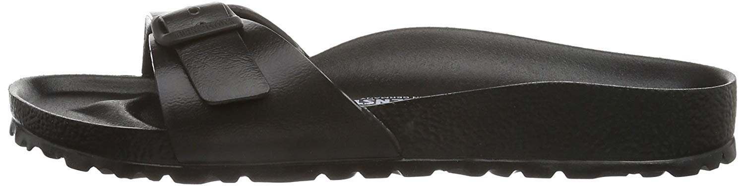Birkenstock Madrid EVA 128163 Noir Noir Femmes Pantoufles en Caoutchouc Boucle