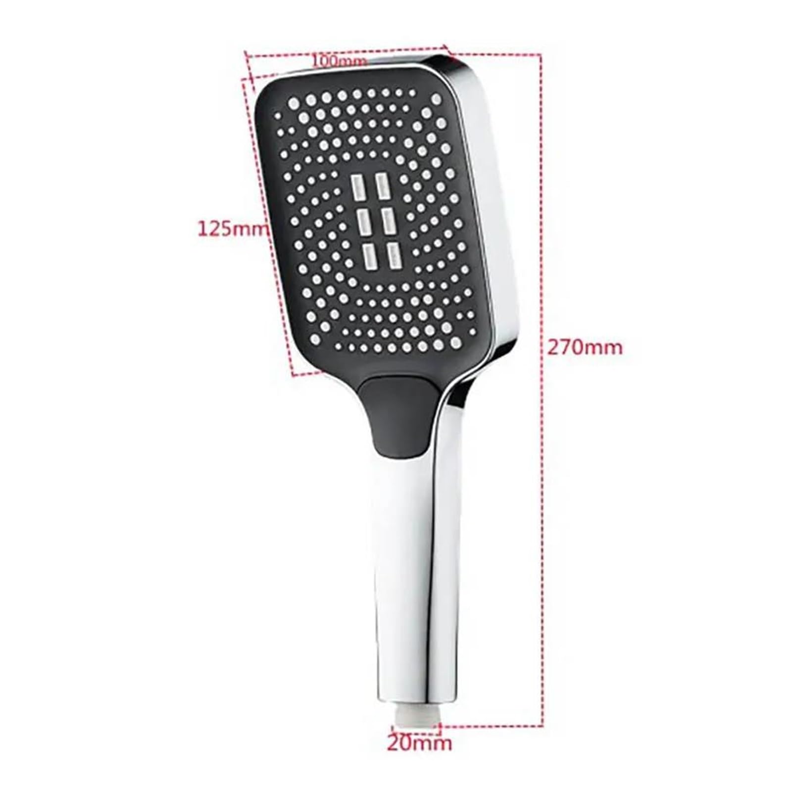 Soffione doccia regolabile, soffione a pioggia a 3 modalità, soffione doccia a portata elevata, miscelatore doccia ad alta pressione per risparmio idrico(Black)