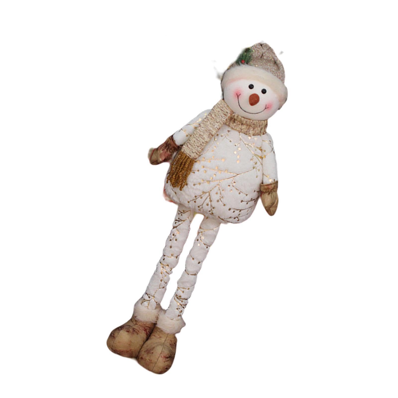 Figurine de Bonhomme de Neige Noël Extensible pour cheminée Bureau, Figurine Noël Extensible, Bonhomme Neige, décoration d'intérieur